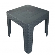 TAVOLINO MIAMI COLORE ANTRACITE CON EFFETTO RATTAN DIMAPLAST 42X42X42 CM