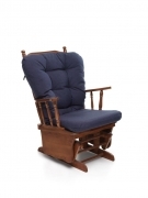 Poltrona dondolo oscillante Dallas colore blu M0629-02 massello