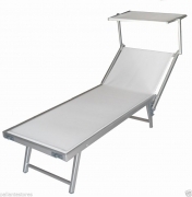 Lettino sdraio alluminio Professionale Beach textilene da 1000 gr