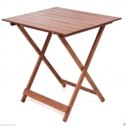 Tavolo pic nic rettangolare pieghevole in legno colore noce  misura 60x80 cm