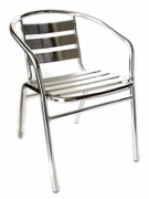 Poltrona sedia in alluminio per esterno da bar stabilimento pub  53x57xh72cm