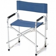 SEDIA SDRAIO MOD. REGISTA IN ALLUMINIO DOPPIO TELO IN OXFORD COLORE BLU LAVABILE