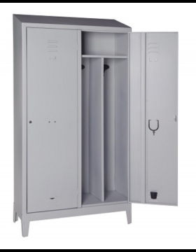 Armadio metallo sporco/pulito tetto spiovente 99x50x195 con serratura a chiave