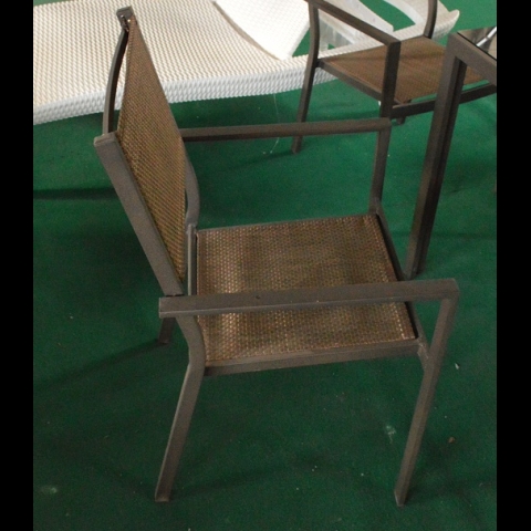 Set da giardino Dafne metallo con 6 poltrone tavolo rettangolare metallo