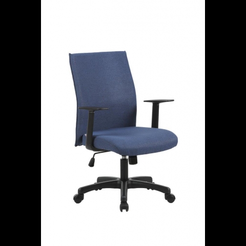 Poltroncina da ufficio in tessuto mod. Pen colore blu 61x60xH103 cm