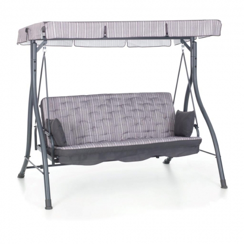 Dondolo Zanzibar mod. M0493-03 tubolare ferro colore grigio posizione letto