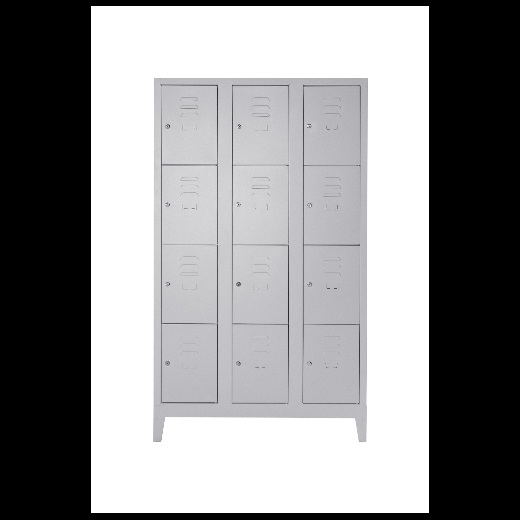 Armadio metallo acciaio portaborse 12 vani 101x50x180 cm