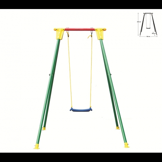 Altalena kiko 1 in metallo da 3 a 10 anni fino a 34 kg Dim: 156x166x200 cm