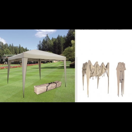 GAZEBO IN METALLO MOD. SPEED MISURA 3X3 COLORE ECRU PIEGHEVOLE TELO 180 G POL.