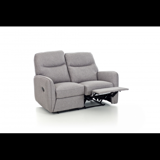 Divano Recliner 2 posti Struttura in legno mod. Kube colore grigio 142x52xH100