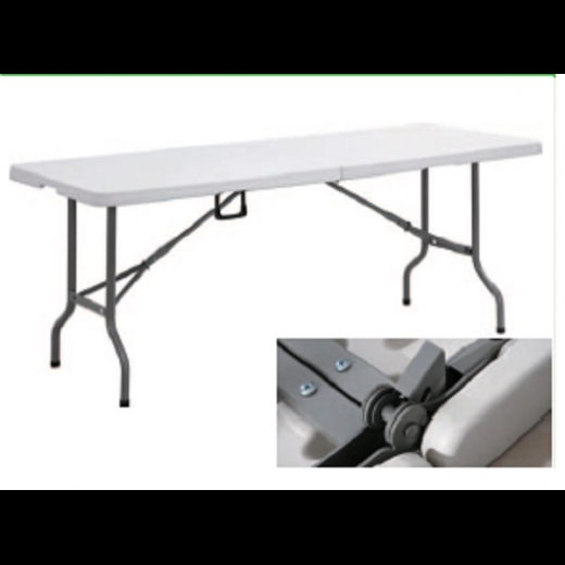 Tavolo rettangolare con gambe e piano pieghevoli misure 152x76xH74
