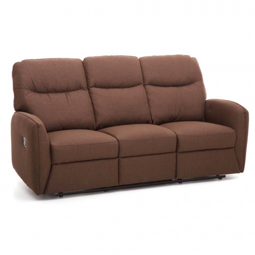 Divano Recliner 3 posti 195x87xH100 mod. Kube colore marrone M0643-09