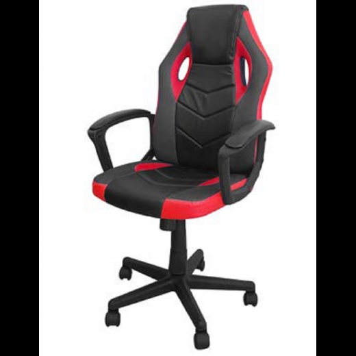Poltrona Gaming mod. Rally colore nero e blu 54x62x104 ecopelle pistone gas