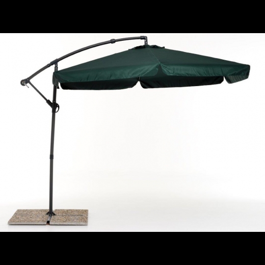 Ombrellone da giardino mod. LUNA Diam. 3 metri verde braccio retrattile M0432-04