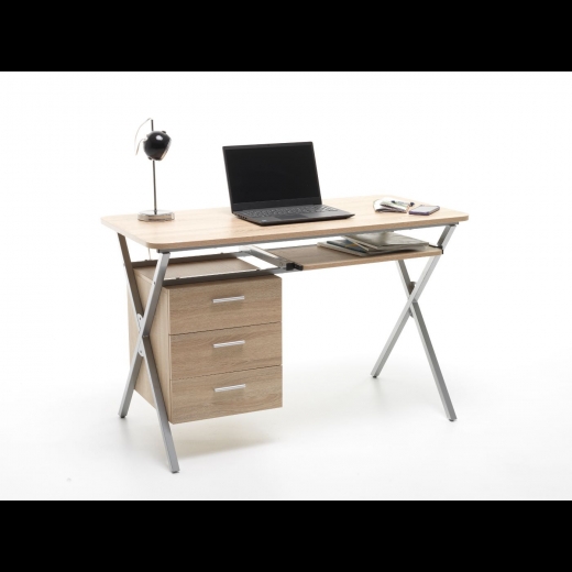 Scrivania porta pc mod. Folder colore rovere misura 120x60 cm MDF M0309-34