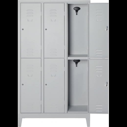 Armadio multipli spogliatoio 6 posti 101x33x180 cm con serratura a chiave