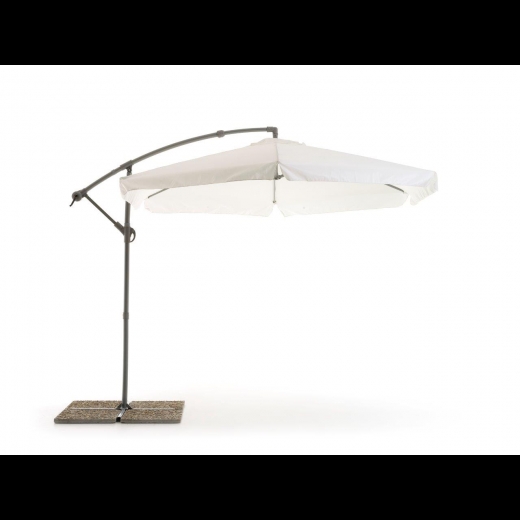 OMBRELLONE MOON Diam. 3 metri bianco 300x230 h cm