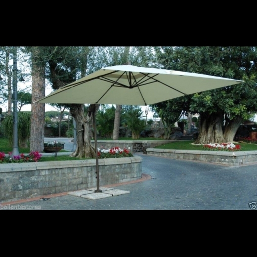Ombrellone Suitset 3x3 Mt struttura Alluminio col. Ecru arredo giardino MO429