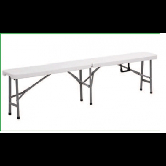 Tavolo panca pieghevole in polietilene ed acciaio verniciato misure 183x25xH43