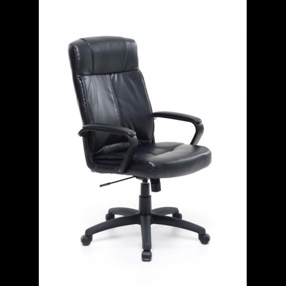Poltrona per ufficio Direzionale mod. Master eco pelle colore nero 62x65x110 cm