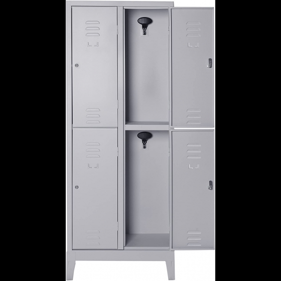 Armadio multipli spogliatoio 4 posti 69x33x192 cm con serratura tetto spiovente
