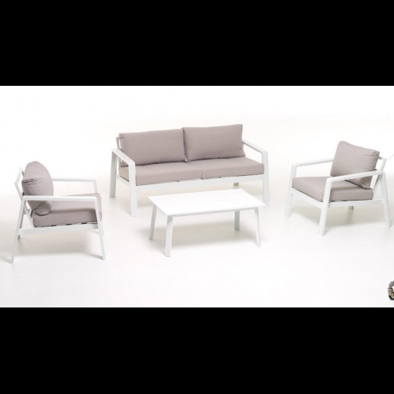 SALOTTINO in alluminio PALM BEACH 3 posti Bianco M096703-08
