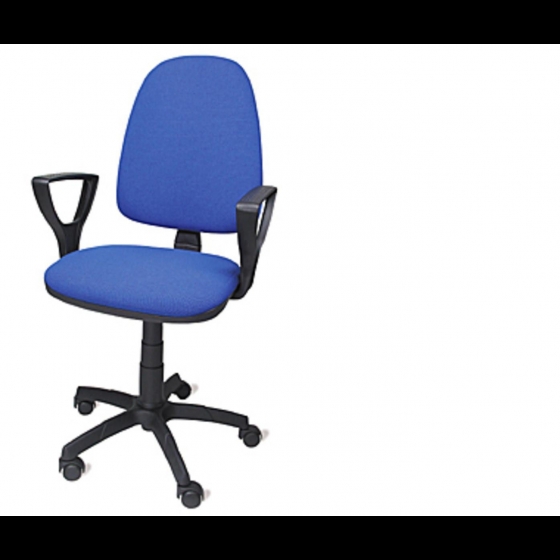 Poltrona per ufficio mod. Torino in tessuto colore blu con braccioli