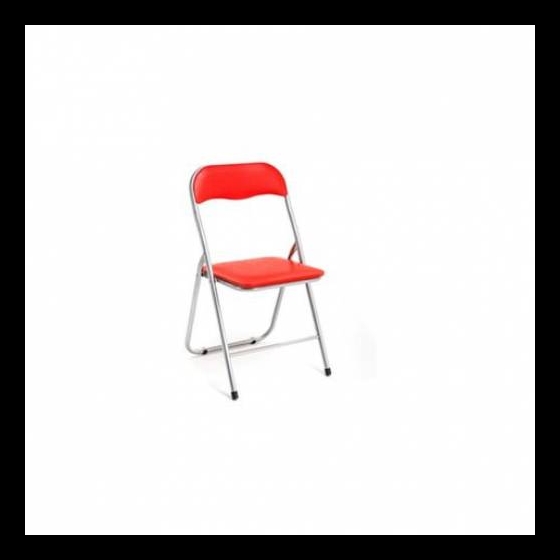 Myliving n. 6 SEDIE PIEGHEVOLE IN METALLO MOD. POLO COLORE ROSSO MOD. M0614-05