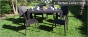 TAVOLO MOD. URANO RESINA RATTAN 80X140 MARRONE ARETA IN KIT DI MONTAGGIO