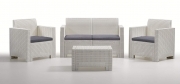 Bica 9067.3 Set Nebraska Salottino 4 Posti, Bianco, 119 x 74 x 57 cm