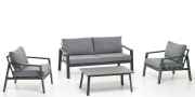 SALOTTINO in alluminio PALM BEACH 3 posti antracite M096703-38