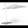 Ombrellone mod. Verso braccio misura 3x4 mt colore grigio palo alluminio bianco