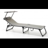 Lettino Shark alluminio Mare Reclinabile pieghevole colore antracite 187x60x30