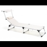 Lettino Mackay pieghevole alluminio textilene da 650 grammi colore bianco