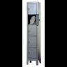 Armadio metallo acciaio portaborse 5 vani 35x50x182 cm monoblocco montato